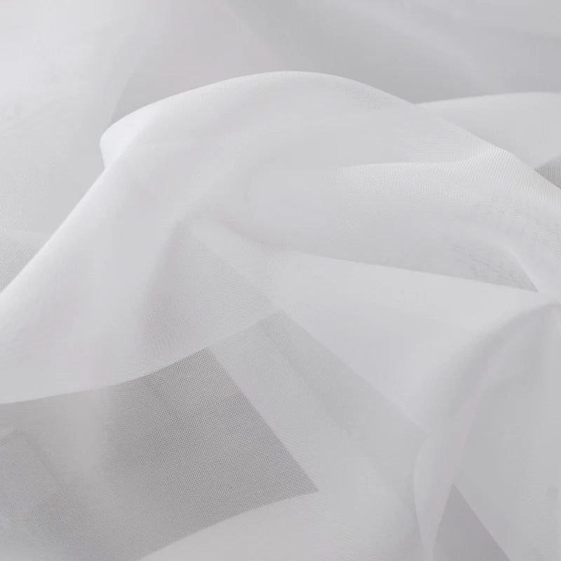 Voilage tulle moderne transparent pour fenêtre salon décoration - vue 6 sur 7
