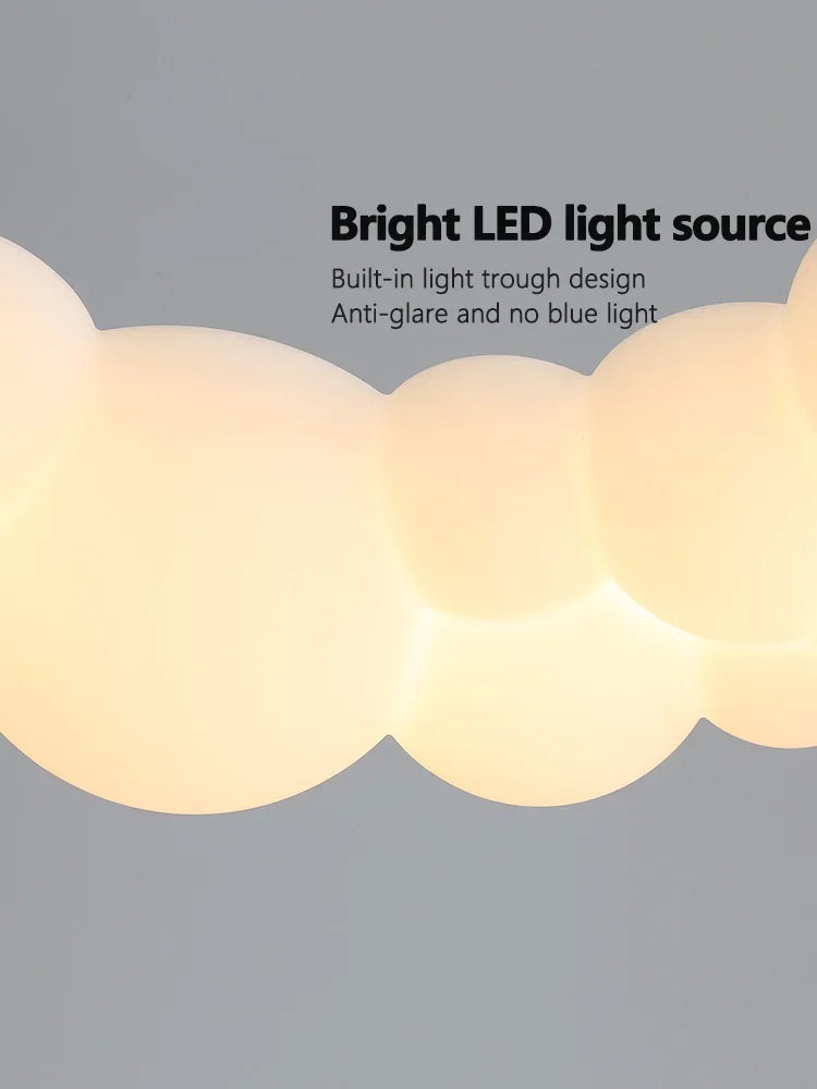 Nordic Living Room Pendant Lamp Modern Simple Atmosphere Cream Wind Lamp Decoration Bubble Restaurant Lamp Master Bedroom Lamps - vue 7 sur 12