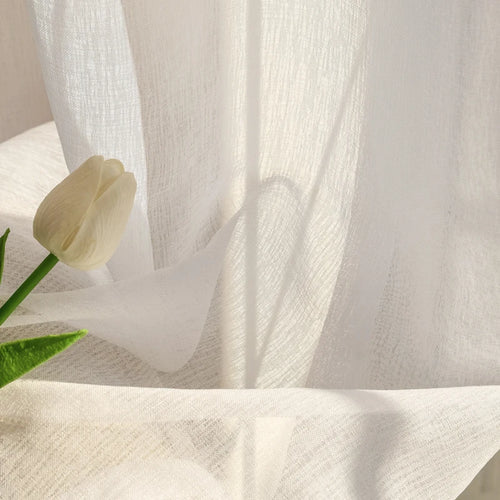 Voilage tulle léger moderne pour fenêtre salon chambre - vue 6 sur 7
