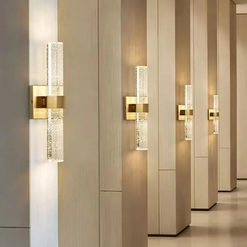 Luxury Bubble Crystal Wall Lamps Up And Dwon Modern Bedside Wall Light for Living Room Aisle Hotel Entarnce Lighting AC110V 220V