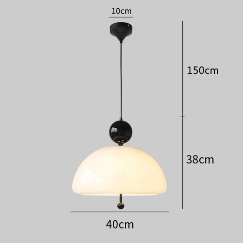 suspension bauhaus en verre blanc style médiéval pour intérieur élégant - vue 12 sur 11