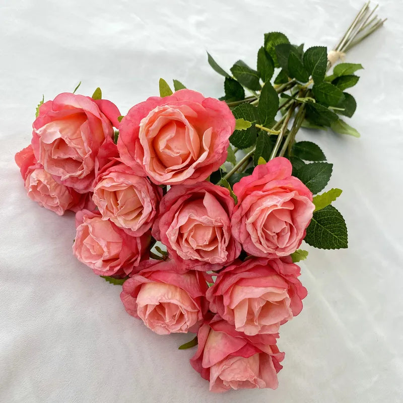 bouquet de roses artificielles pour décoration de mariage et jardin - vue 7 sur 11