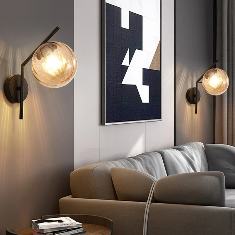 European style living room, bedroom, bedside wall lamp, study room, staircase, hallway, LED lamp, modern hotel, hotel wall lamp - vue 4 sur 15