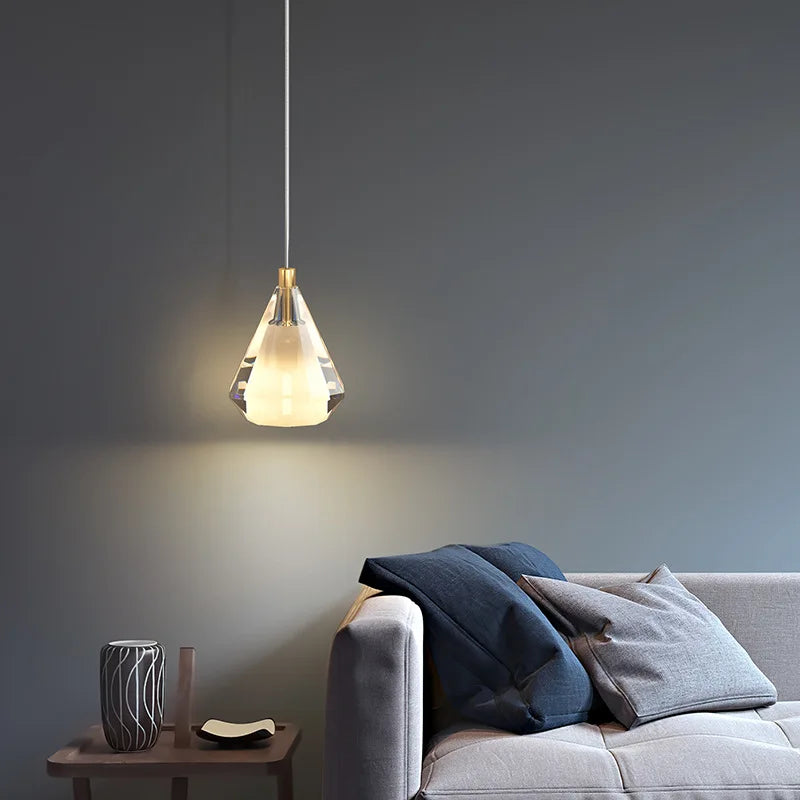 lustre en cristal de cuivre antique design luxueux éclairage moderne - vue 4 sur 8