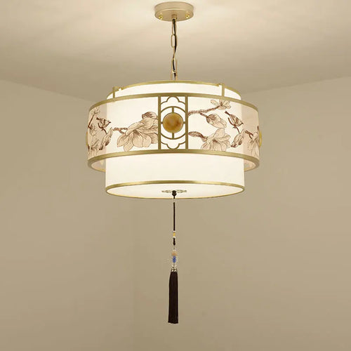 lustre rétro rond pour restaurant chinois lampe suspendue créative nouvelle collection - vue 4 sur 9