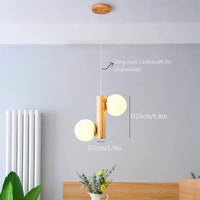 lustre en bois éclairage suspendu style moderne minimaliste