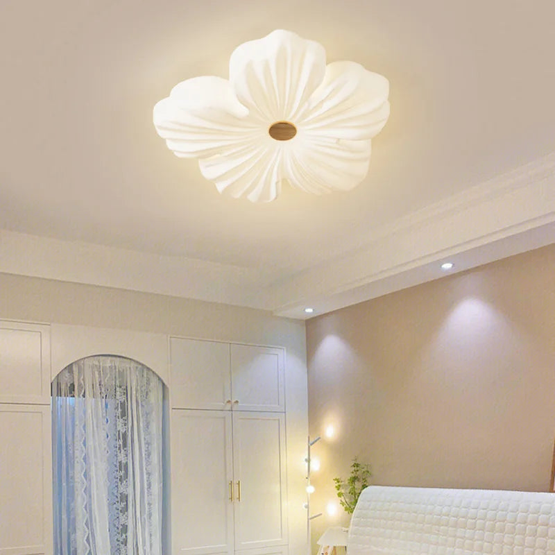 plafonnier moderne à leds en forme de fleur pour décoration intérieure