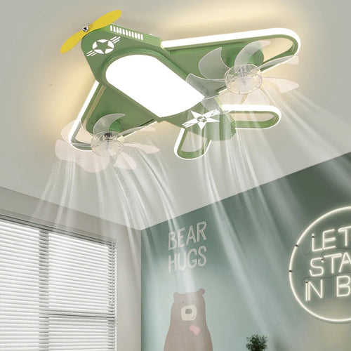 lustre avion dessin animé led pour enfants créatif - vue 4 sur 10