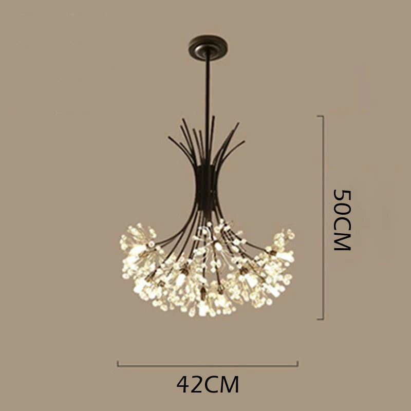 suspension décorative en forme de bouquet de cristal américain - vue 6 sur 8