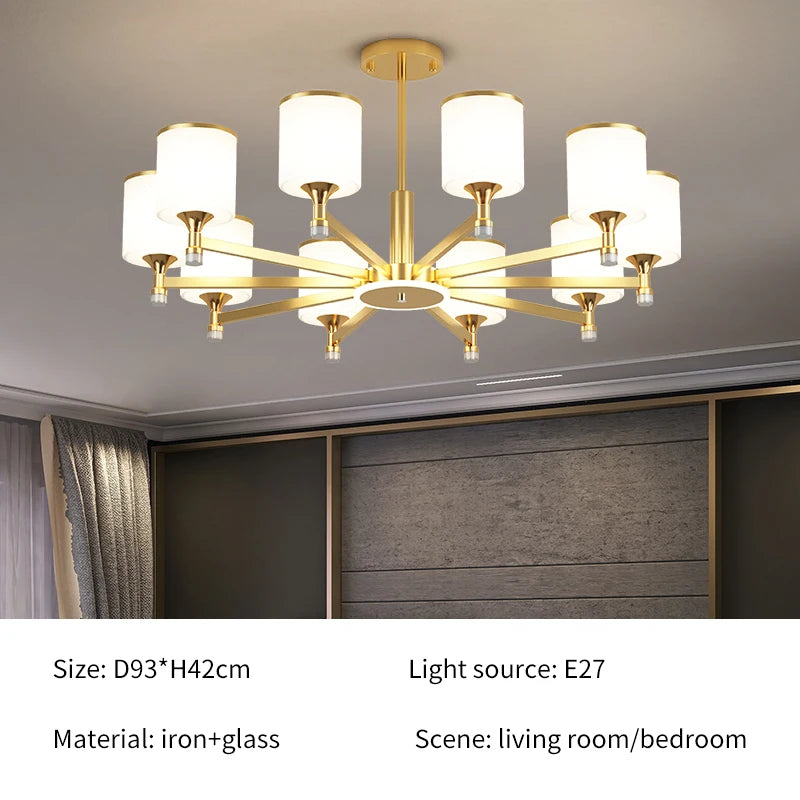 lustre nordique 15 têtes design moderne luxe pour intérieur lumineux - vue 14 sur 16