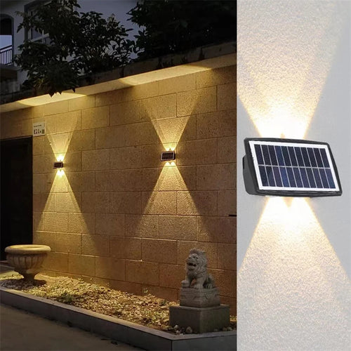 applique murale led solaire étanche lumineuse pour jardin balcon - vue 8 sur 9