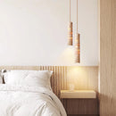 Suspension LED Lustre en marbre Longue bande lumineuse Restaurant Bar Comptoir Luxe Lumière Art Chambre Chevet Crème Style Éclairage