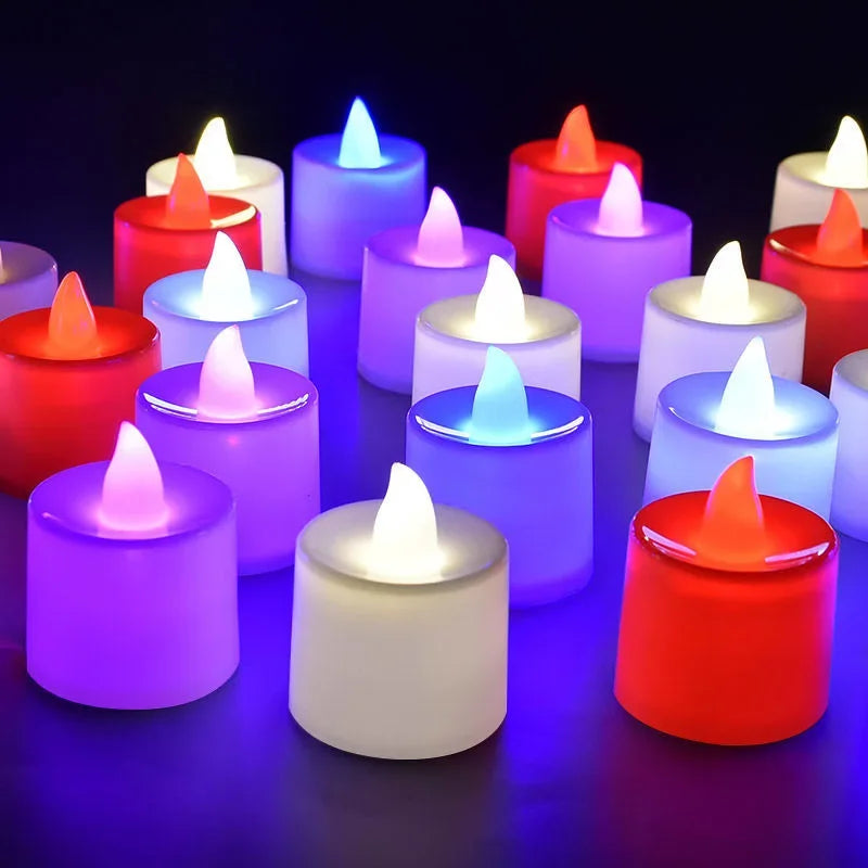 bougies led sans flamme décoration fête mariage noël en forme de cœur - vue 3 sur 14