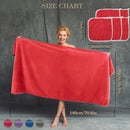 serviette de bain polaire corail large seche rapide