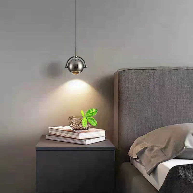 suspension led rotative avec fil métallique réglable - vue 3 sur 9