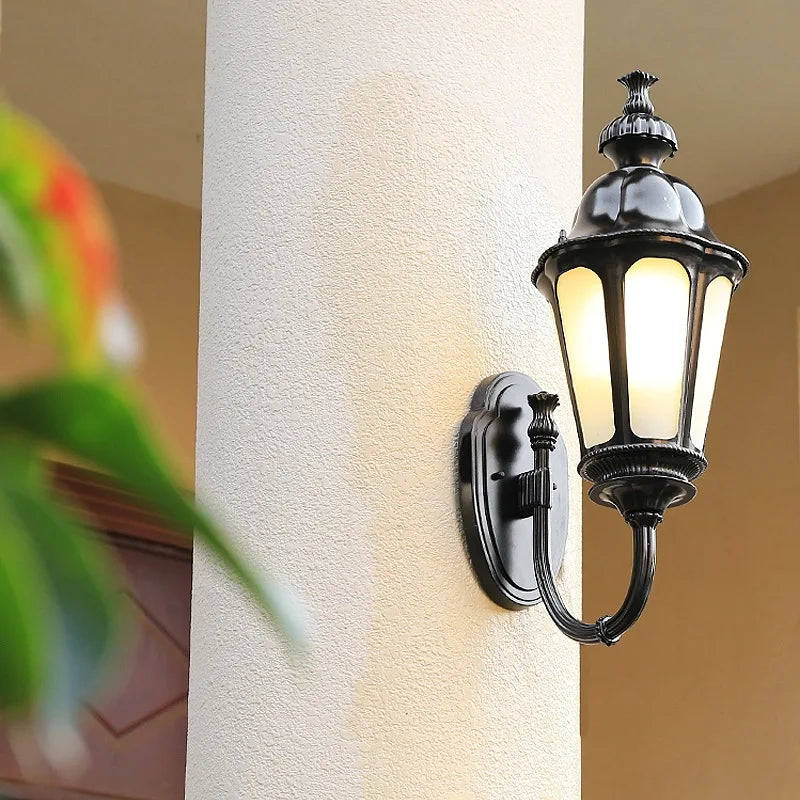 applique murale Style européen rétro extérieure étanche Villa jardin couloir - vue 3 sur 7