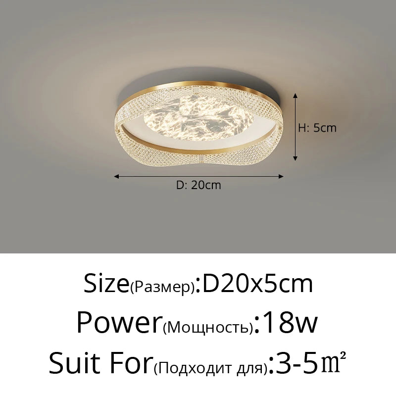 plafonnier moderne en laiton design créatif minimaliste pour intérieur - vue 19 sur 26
