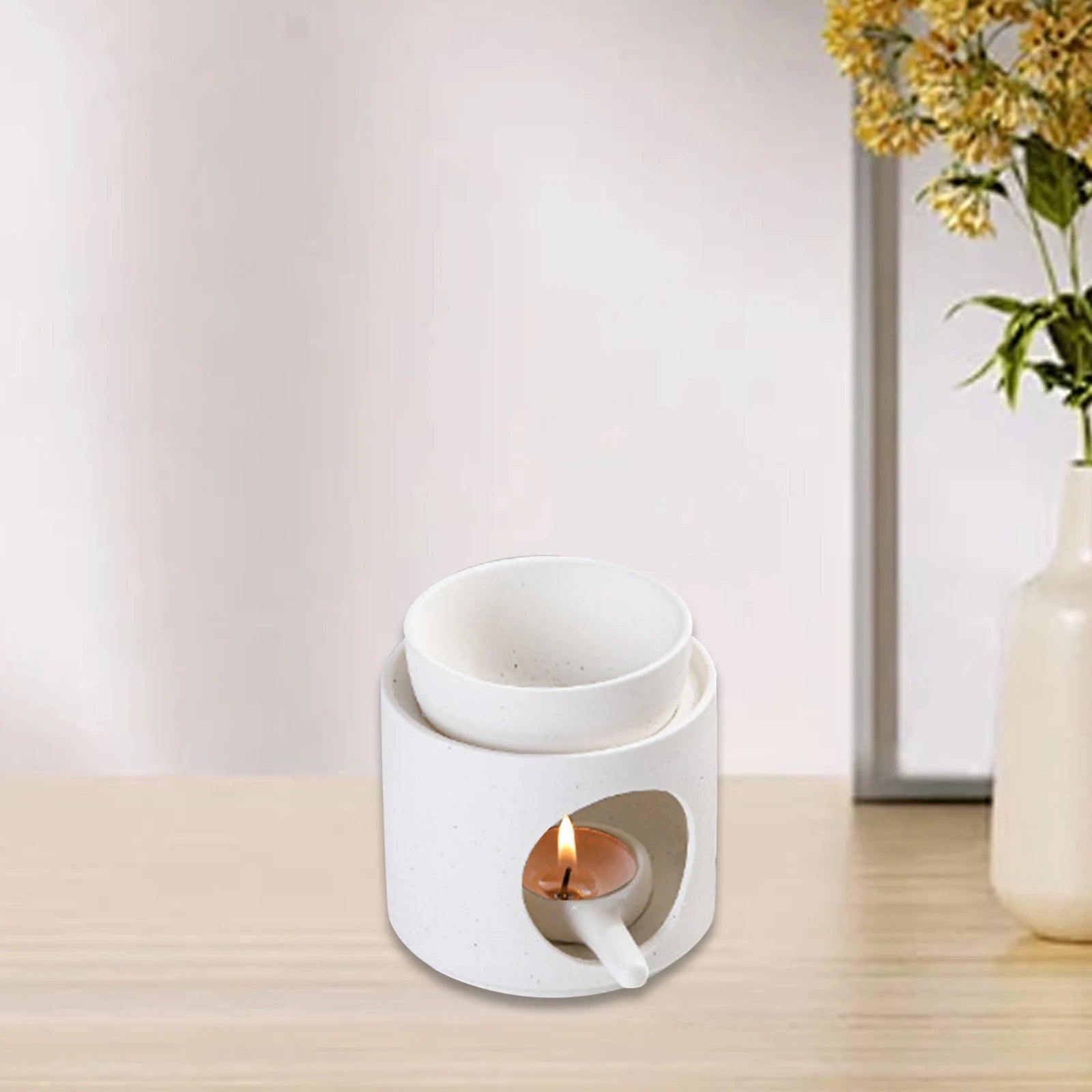 brûleur d'huile essentielle en céramique multifonction décoratif pour intérieur - vue 5 sur 9