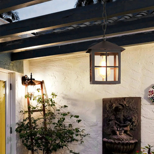 plafonnier vintage européen pour extérieur jardin et balcon - vue 6 sur 10