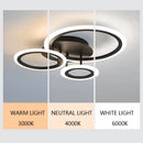 Plafonnier LED noir moderne éclairage de plafond