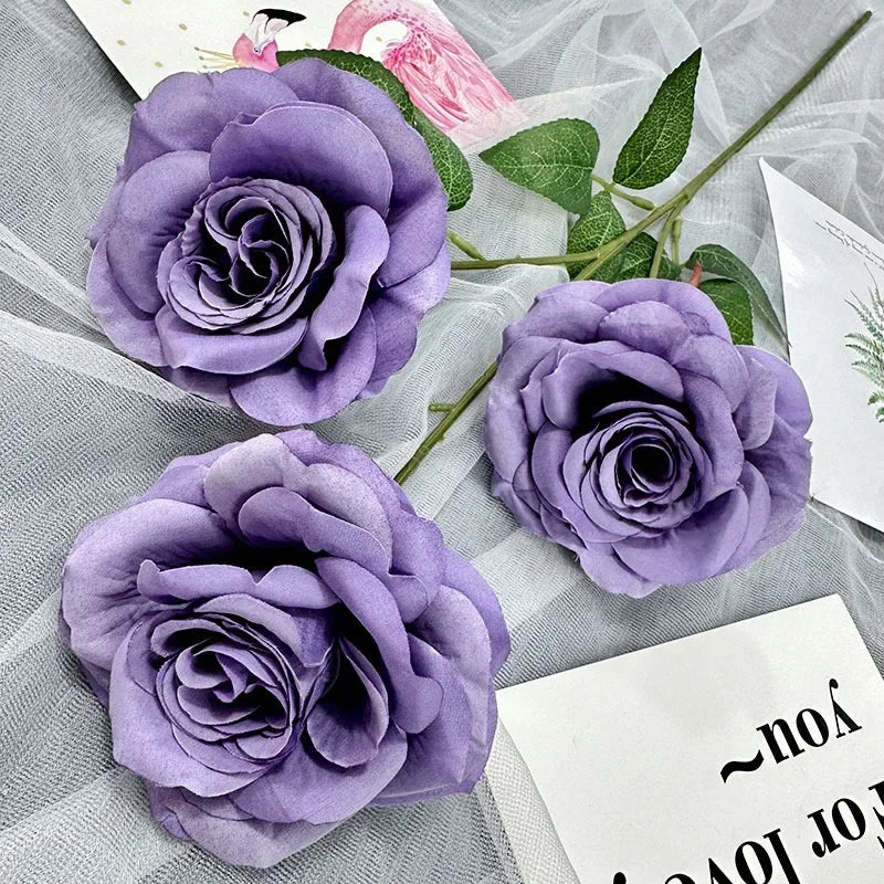 décoration florale en soie avec roses et branches pour fêtes - vue 12 sur 14
