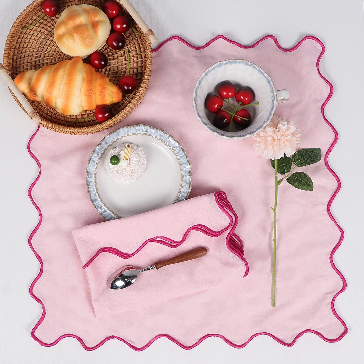 Serviette de table coton lin style rustique receptions - vue 6 sur 7