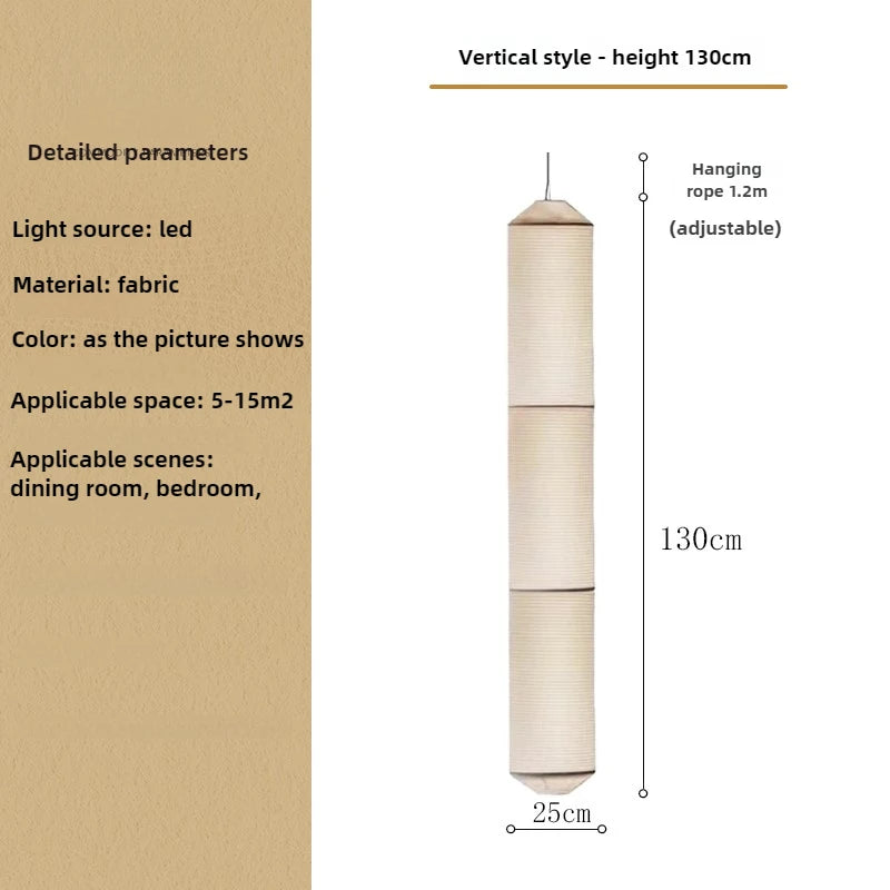 suspension cylindrique en tissu pour décoration intérieure élégante - vue 13 sur 12