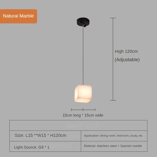 lustre en marbre espagnol style chinois minimaliste pour intérieur élégant - vue 16 sur 15