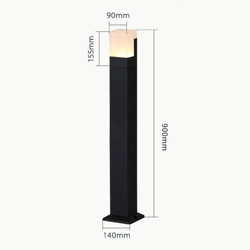lampe extérieure moderne imperméable pour jardin et chemin