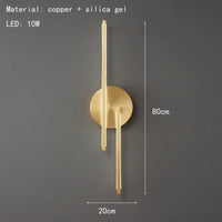 laiton led applique murale minimaliste pour restaurant