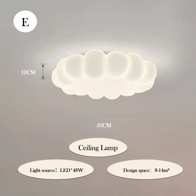 lustre moderne nuages romantique pour chambre enfant décoration intérieur - vue 11 sur 12