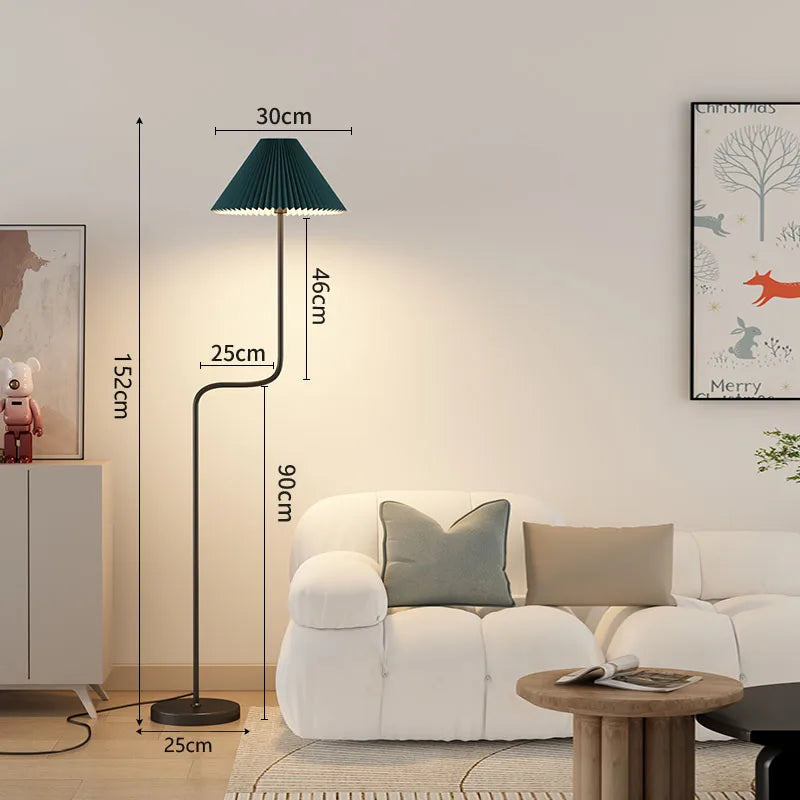 lampadaire nordique en verre avec abat-jour pour décoration intérieure - vue 14 sur 16
