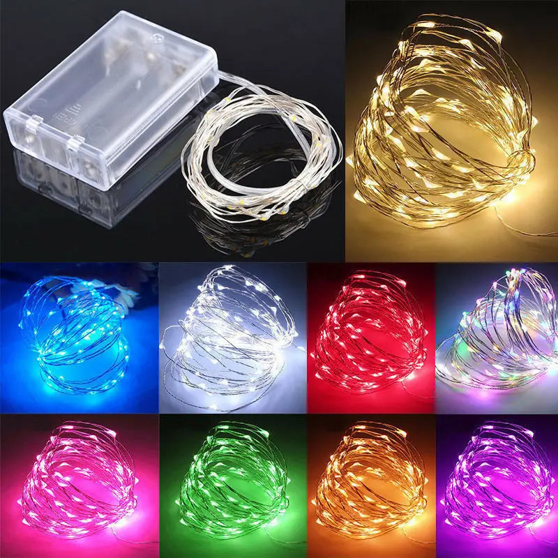 guirlande lumineuse led en fil de cuivre pour décorations de fête - vue 2 sur 14