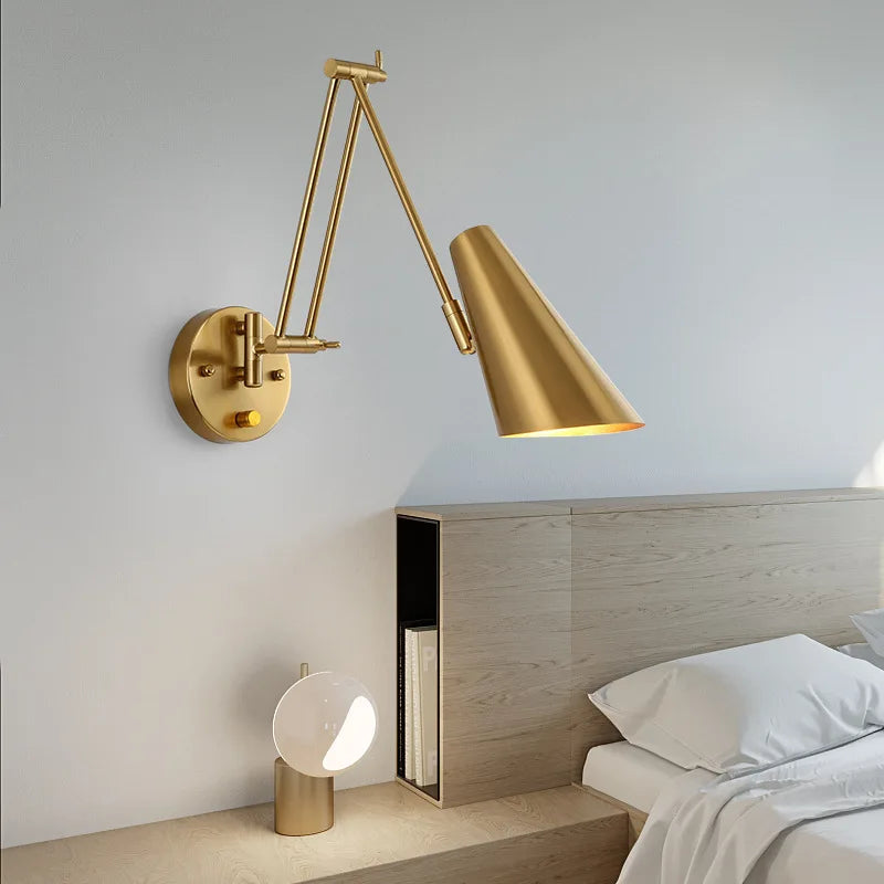 applique murale moderne rotative à bras télescopique pliable - vue 2 sur 18
