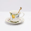 Assiette ceramique style europeen motif citron elegant table