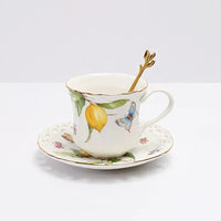 Assiette ceramique style europeen motif citron elegant table