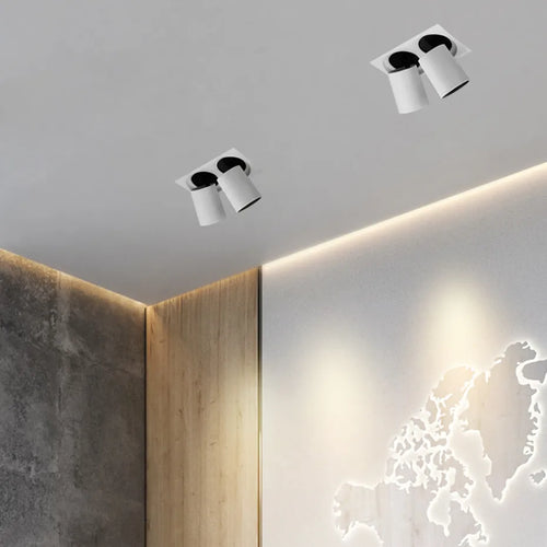 spot encastré led carré télescopique rotation flexible pour maison - vue 4 sur 10