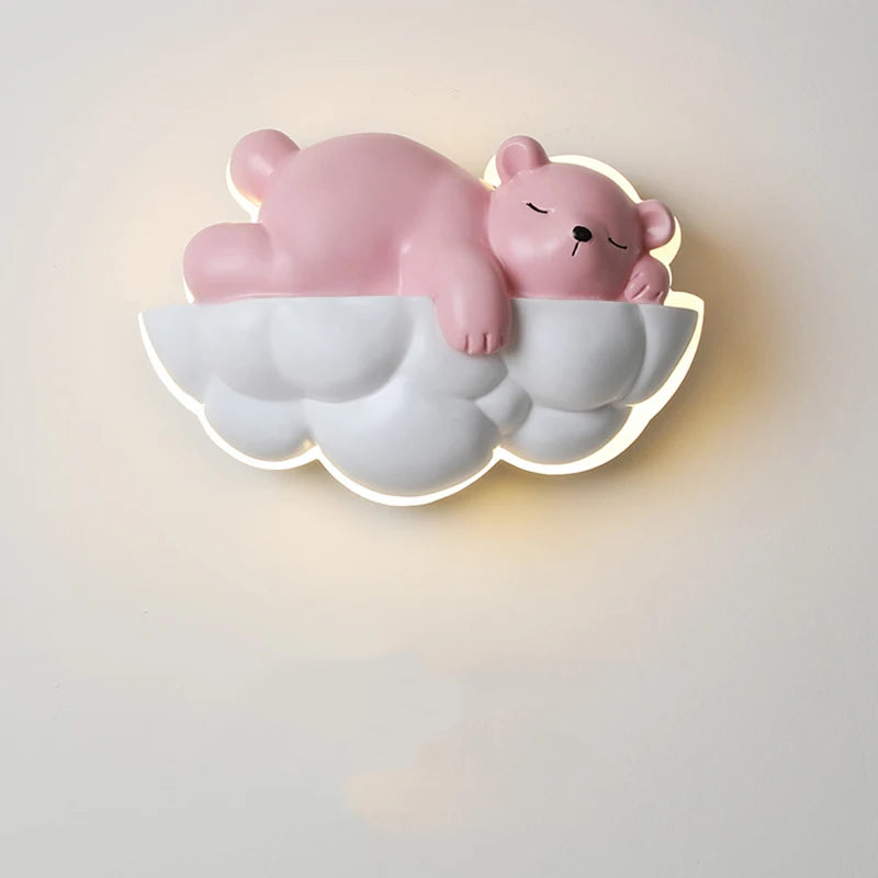 applique murale ours polaire lumineuse pour enfants avec télécommande - vue 2 sur 9