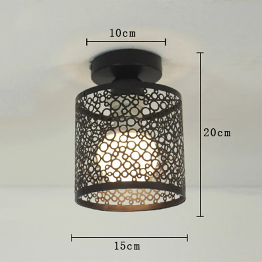 lustre suspendu en métal style rétro edison moderne - vue 6 sur 7