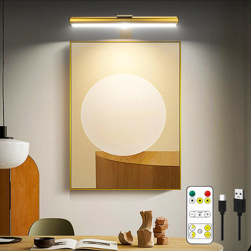 lumière murale led rechargeable pour peintures et jeu de fléchettes