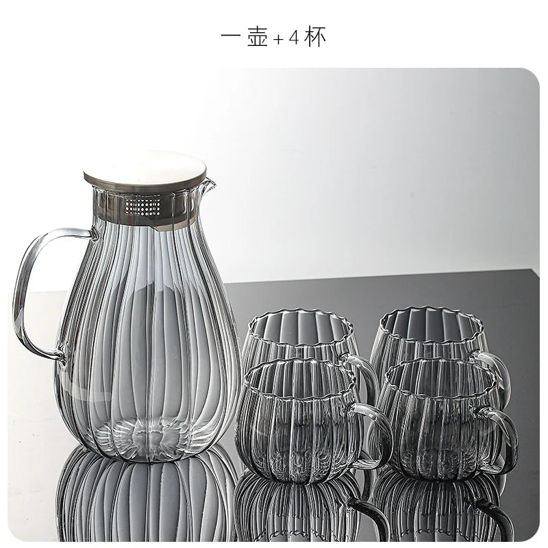 Pichet theiere verre borosilicate resistant chaleur moderne