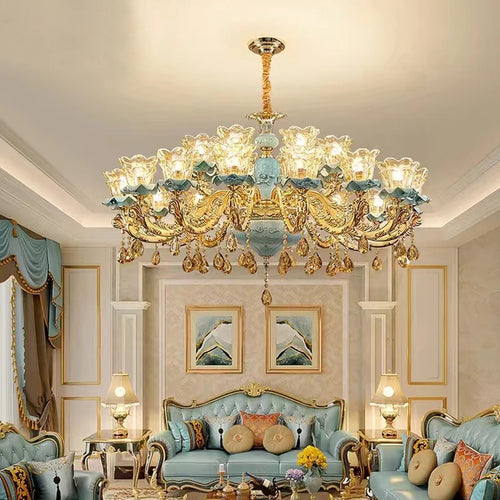 lustre rétro en céramique style européen pour intérieur - vue 2 sur 14