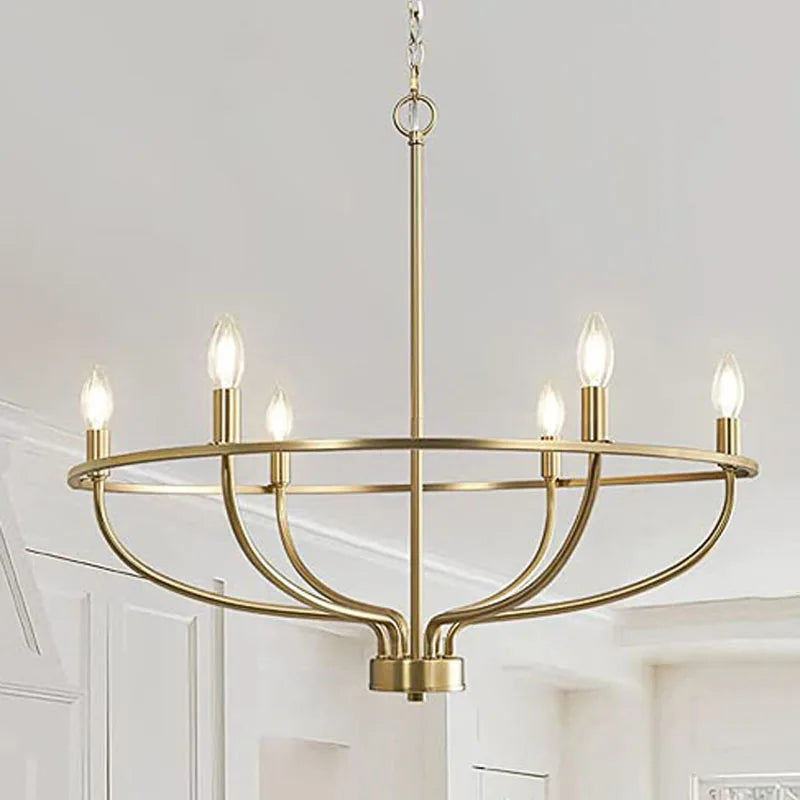 lustre rétro en fer à plusieurs têtes style industriel et loft - vue 6 sur 6