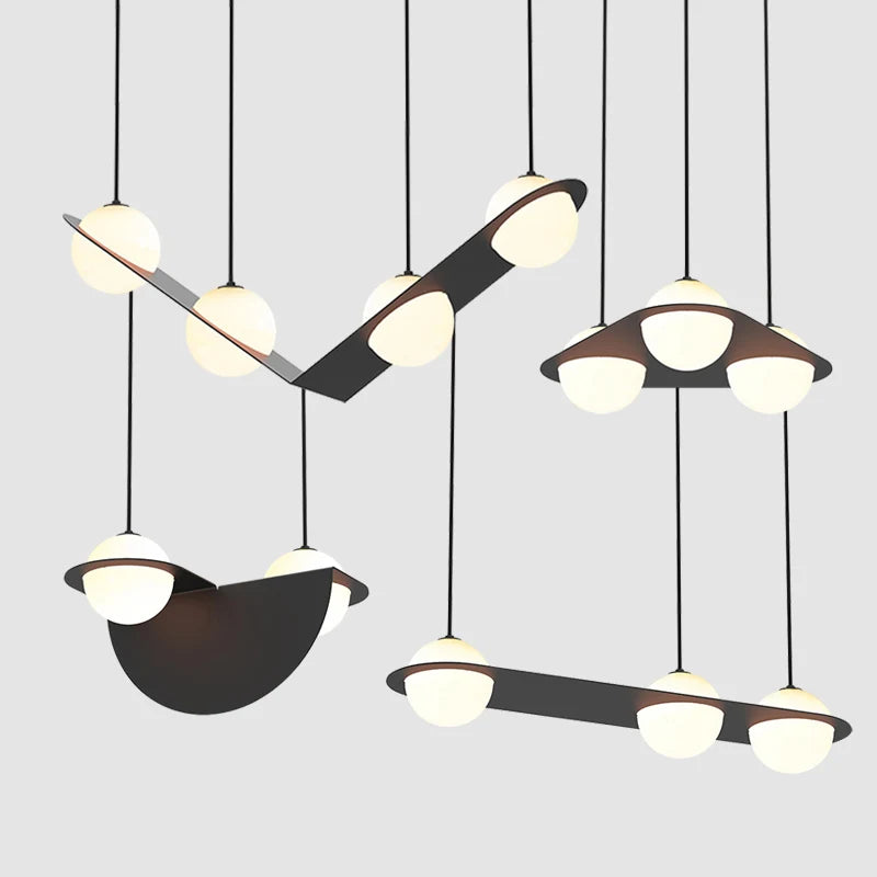 suspension géométrique minimaliste pour espaces commerciaux modernes - vue 3 sur 11