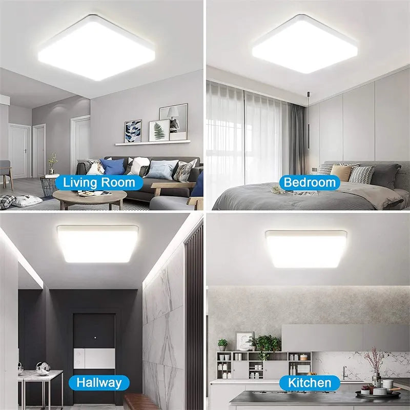 plafonnier led carré pour décoration et éclairage intérieur - vue 5 sur 11