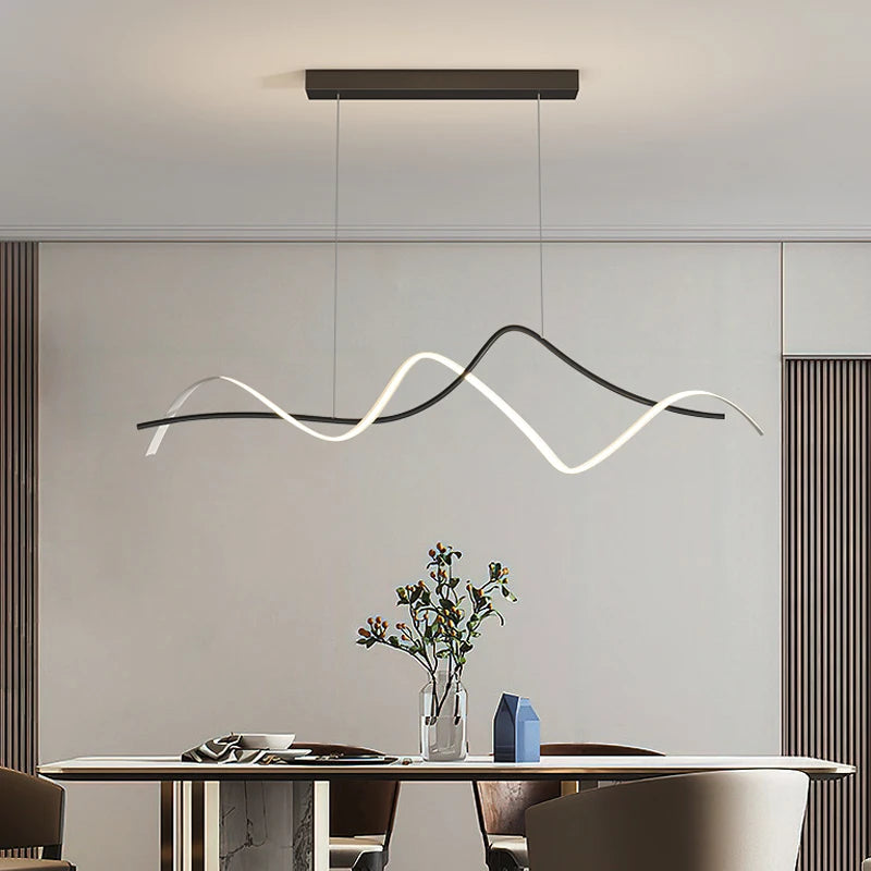 suspension moderne design artistique incurvé pour intérieur élégant - vue 2 sur 8