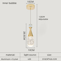 lustre nordique en cristal pour décoration moderne et élégante