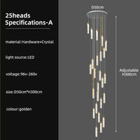 lustre en cristal à led design moderne pour intérieur élégant