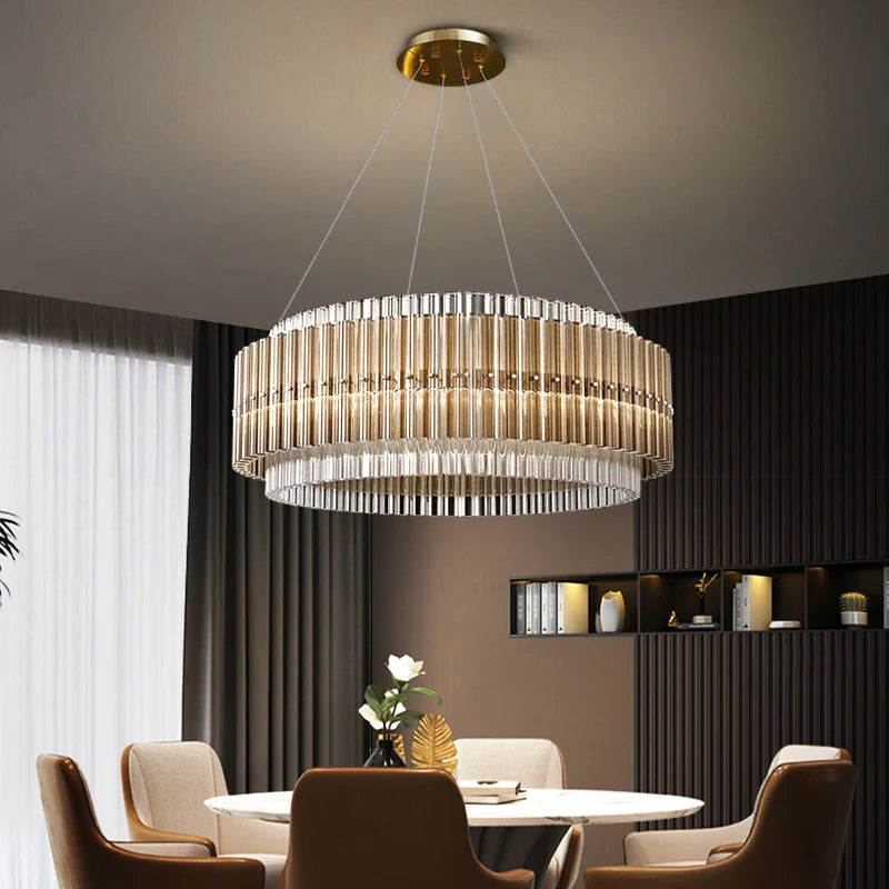 Lustre Led de luxe pour salon - vue 5 sur 10