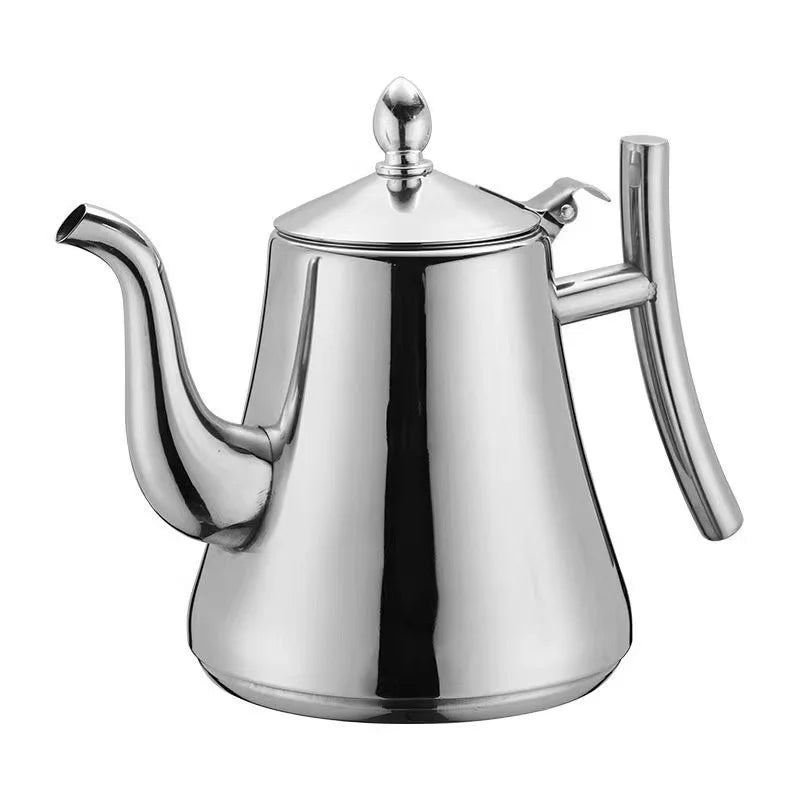 Théière acier inox poli avec infuseur filtre - vue 2 sur 7